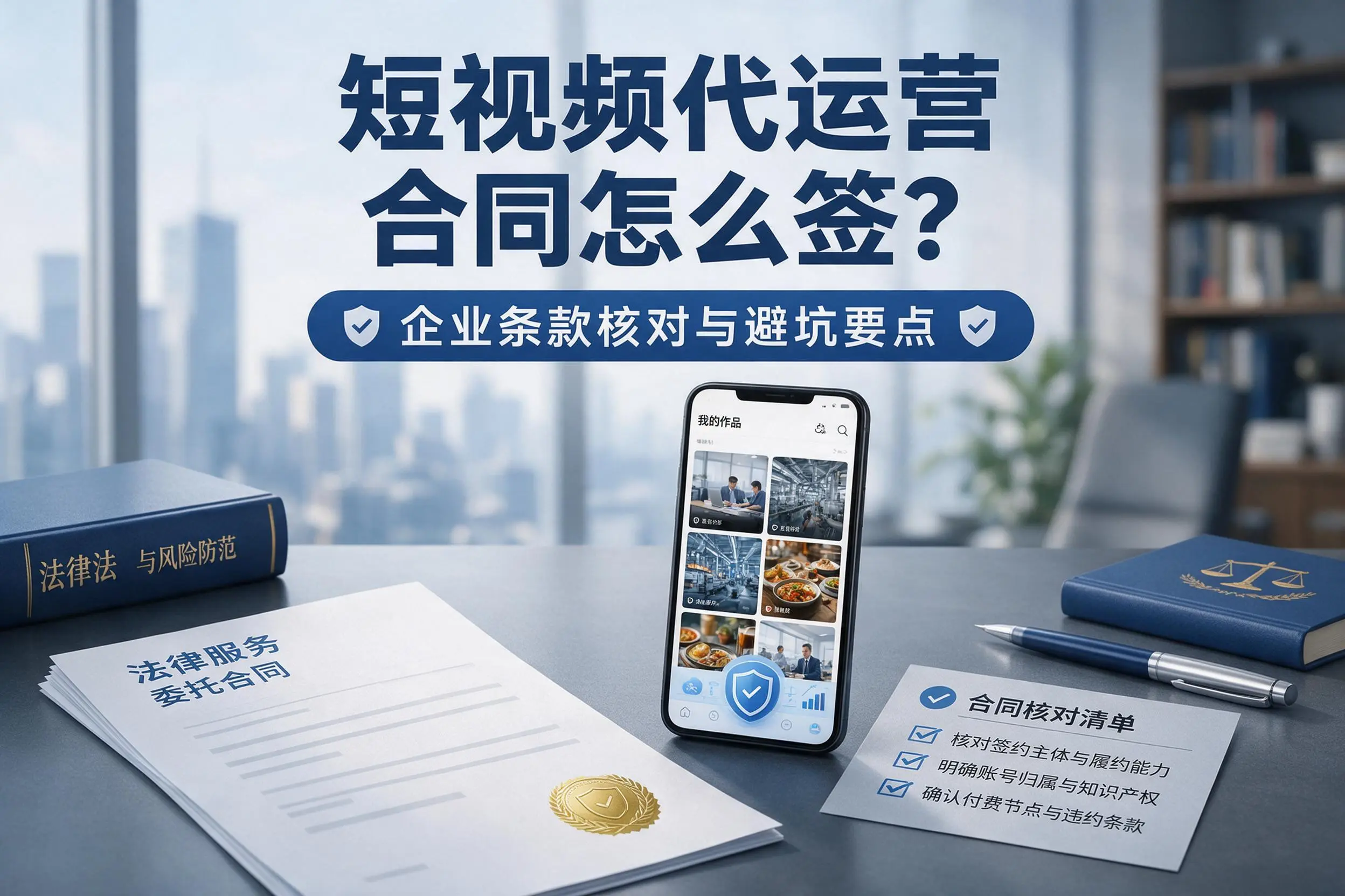 短视频代运营合同怎么签？和田企业条款核对与避坑要点