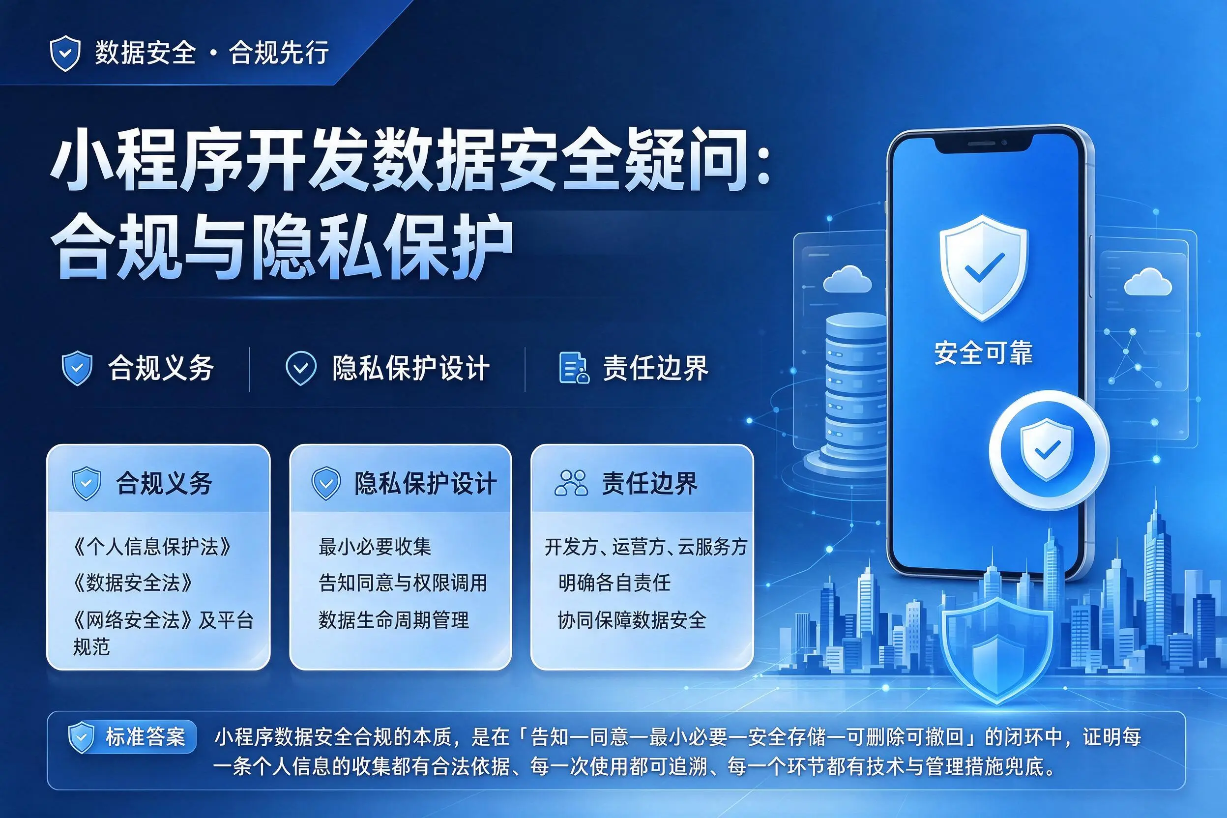 和田小程序开发数据安全疑问：合规与隐私保护