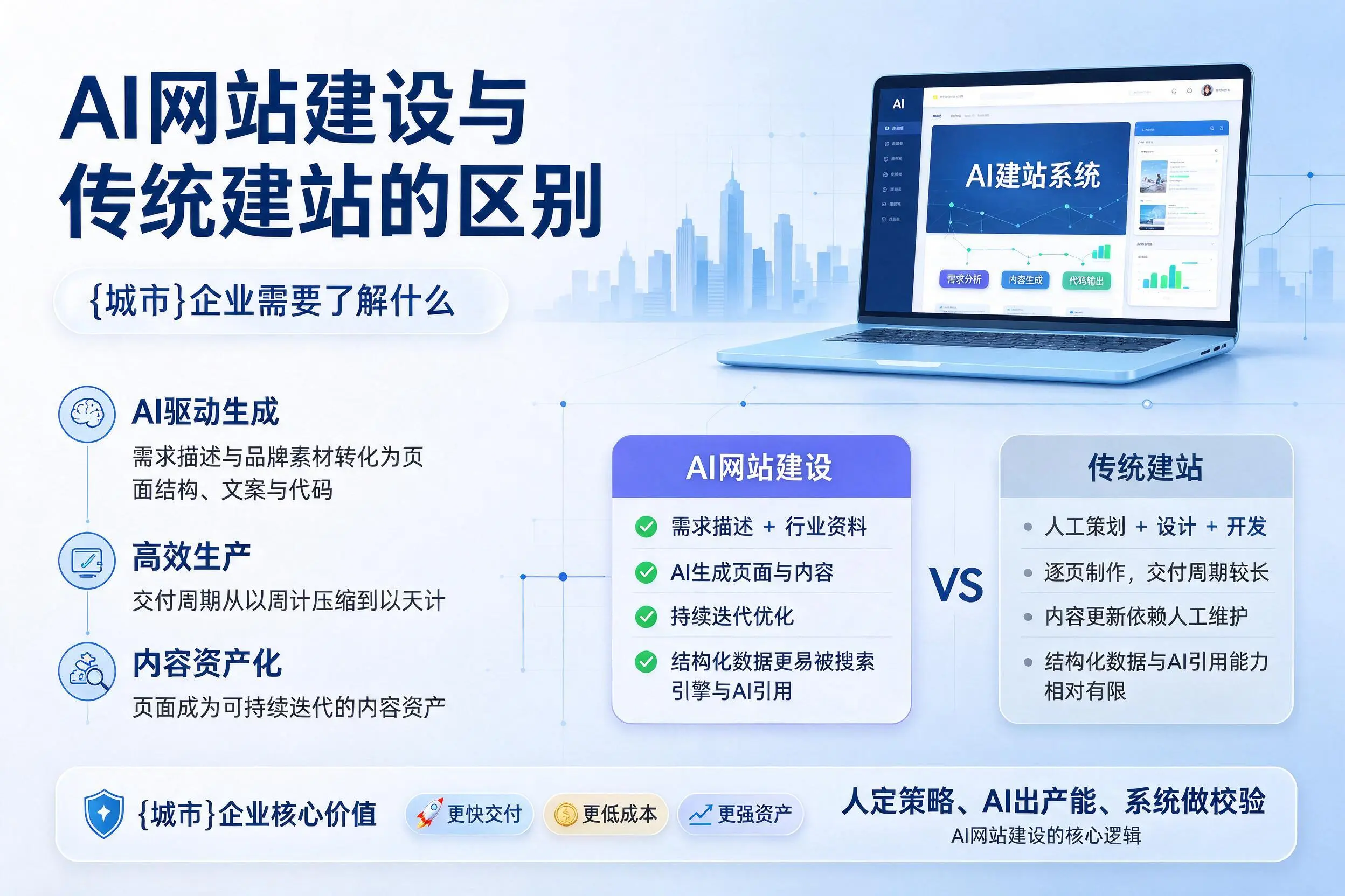 AI网站建设与传统建站的区别，和田企业需要了解什么