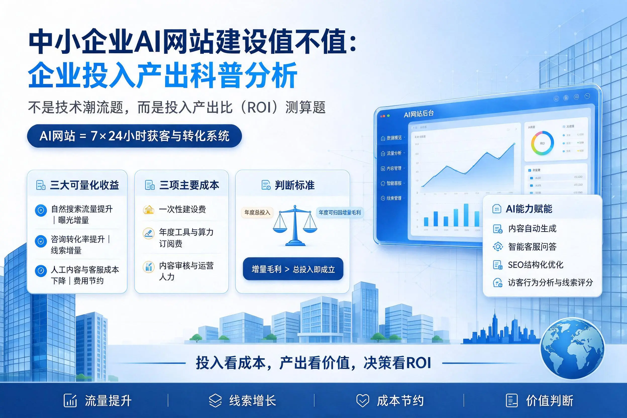 中小企业AI网站建设值不值：和田企业投入产出科普分析