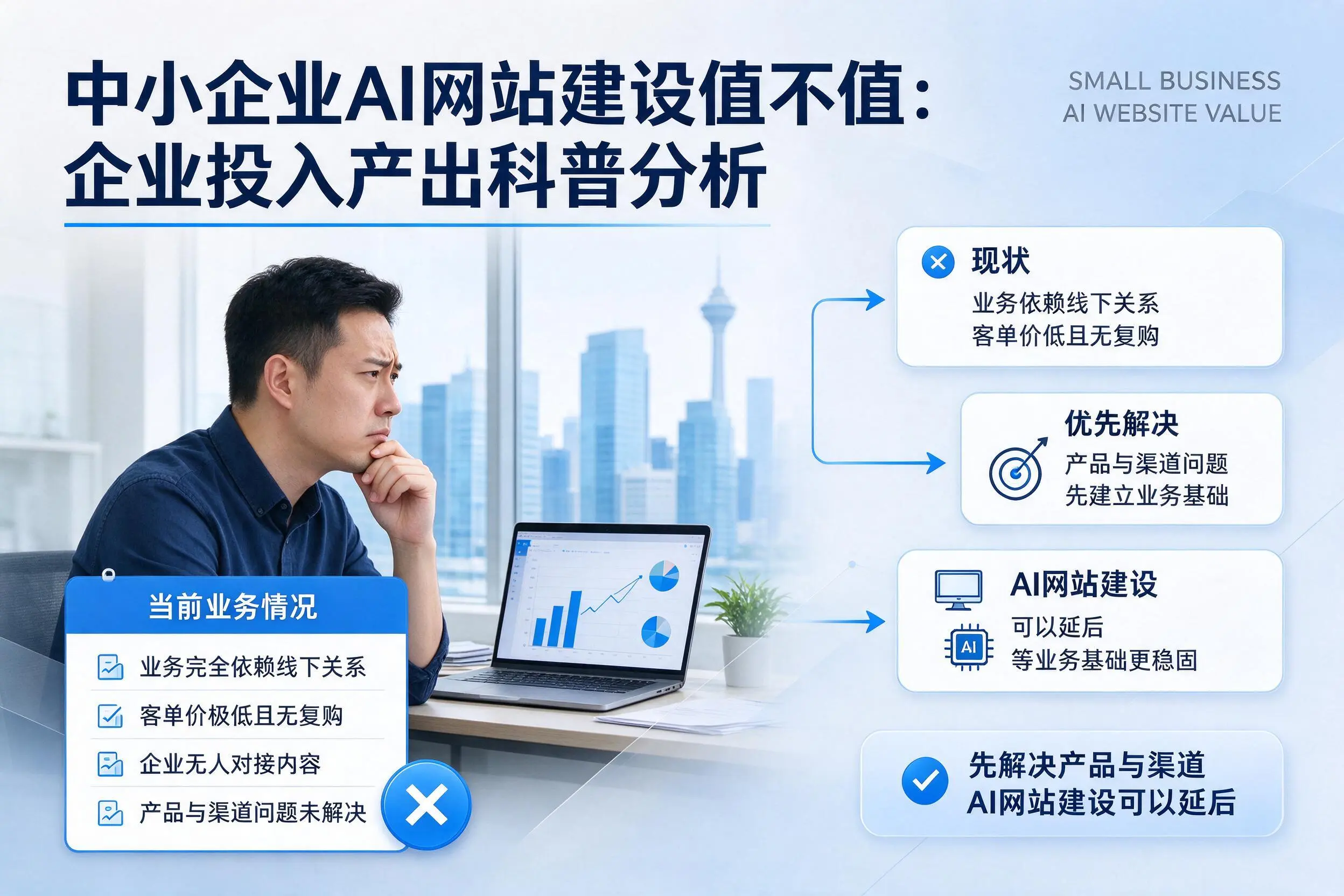 中小企业AI网站建设值不值：和田企业投入产出科普分析