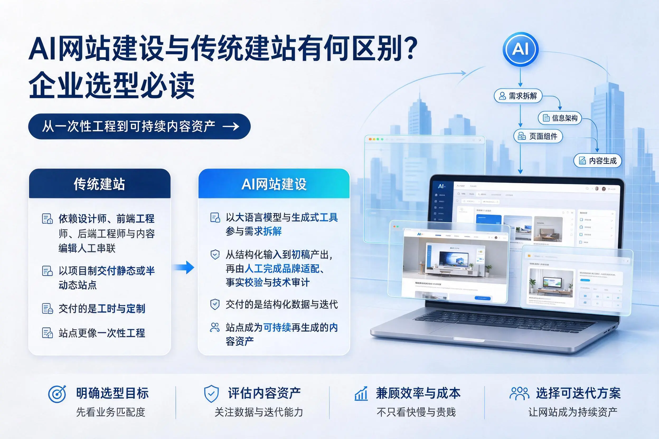 AI网站建设与传统建站有何区别？和田企业选型必读