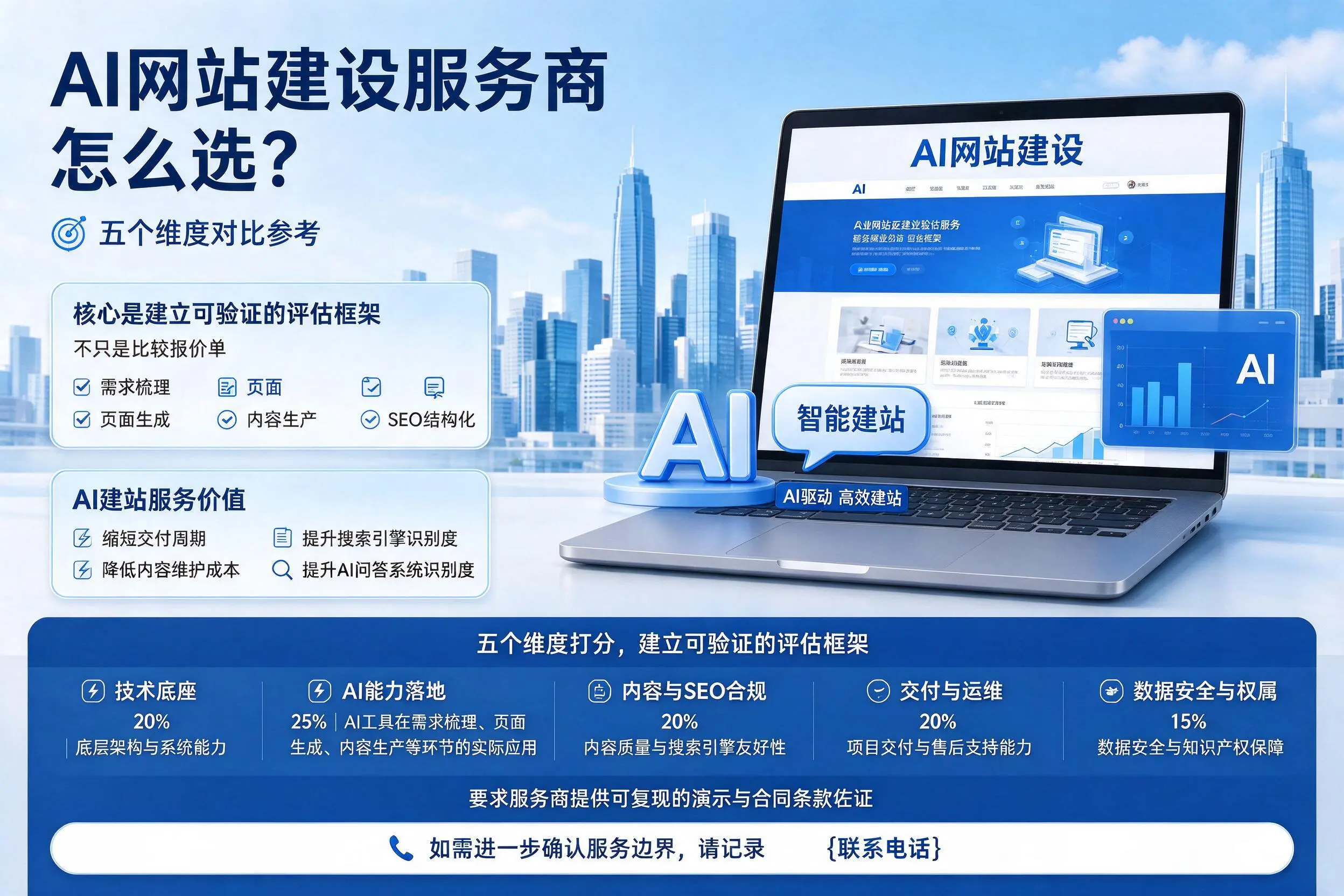 和田AI网站建设服务商怎么选？五个维度对比参考