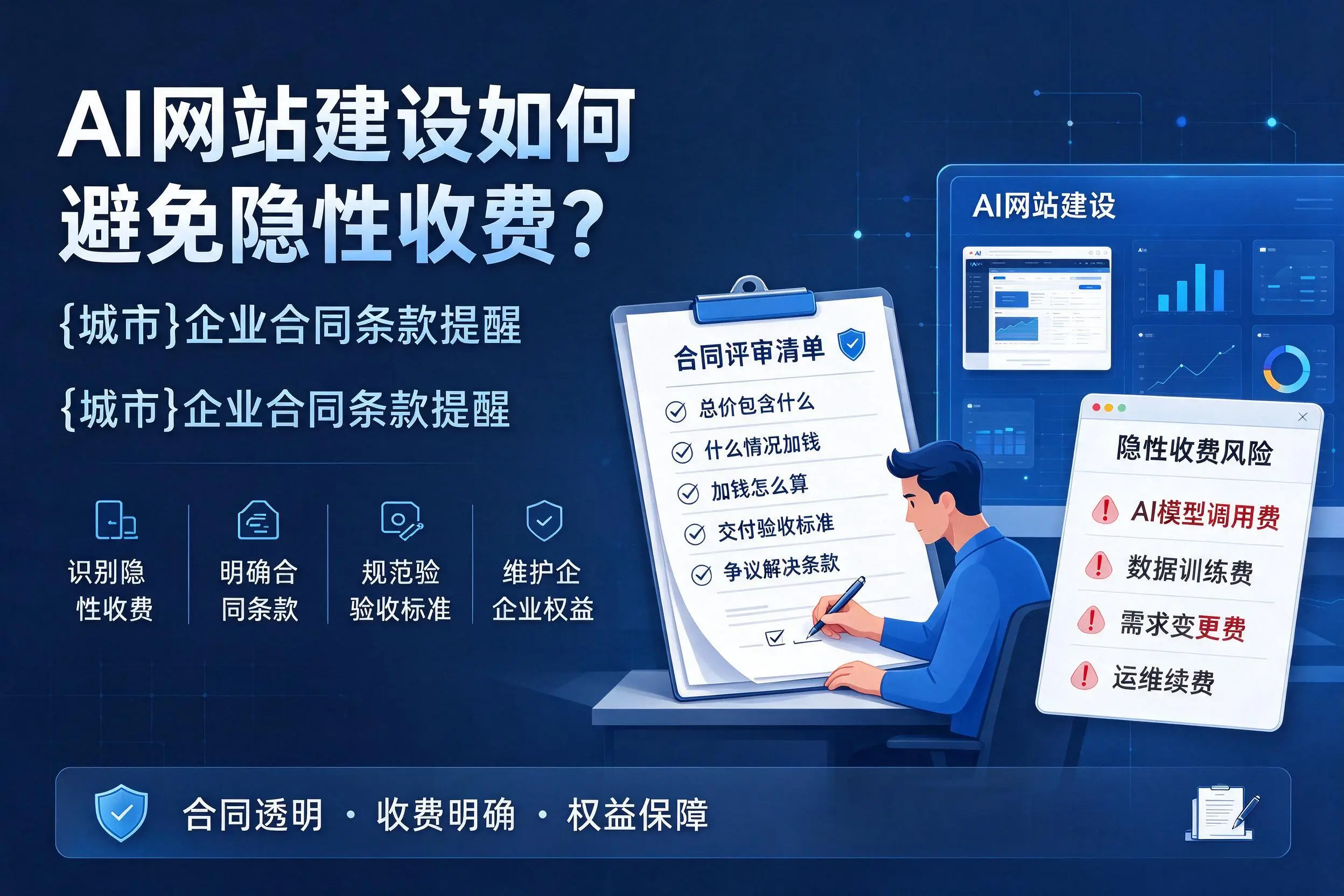 AI网站建设如何避免隐性收费？和田企业合同条款提醒